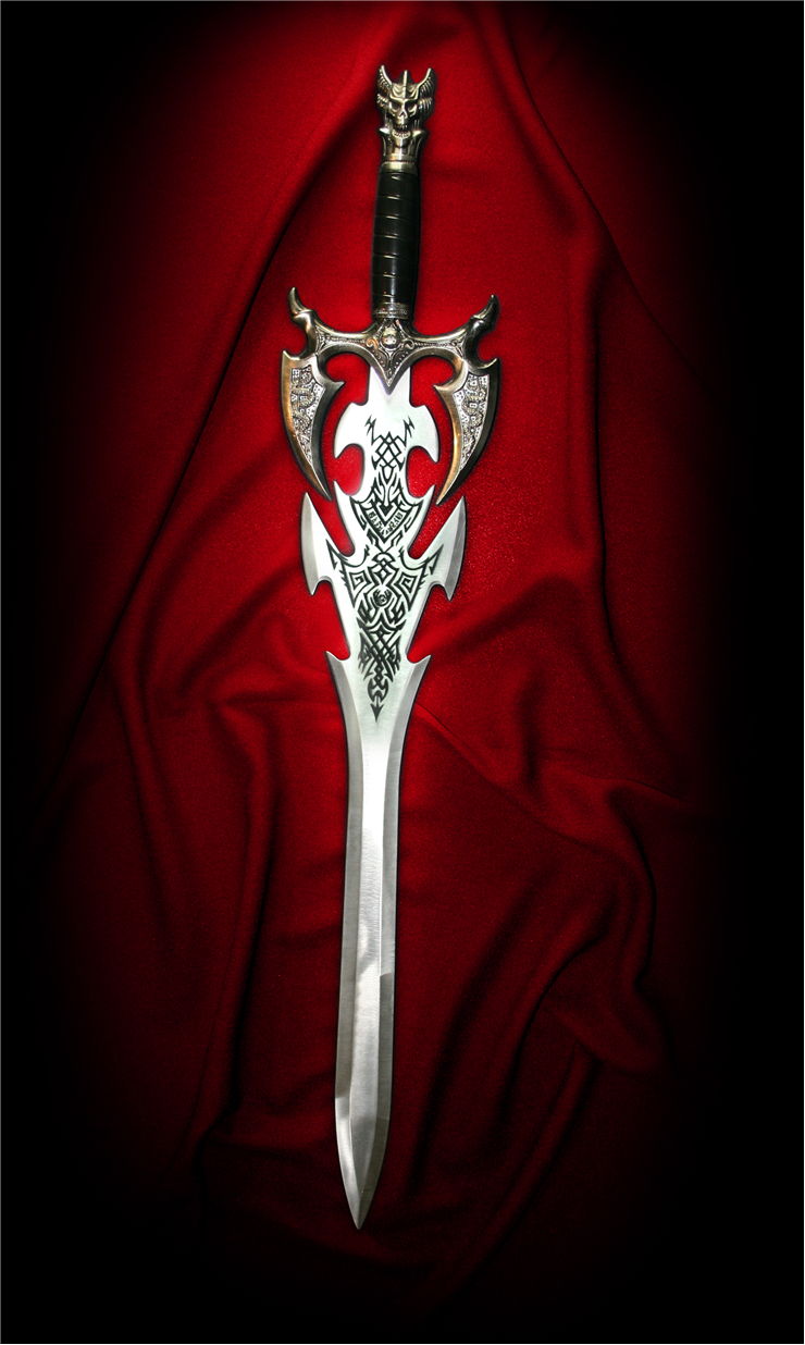 Picture Of Sword On Red Background