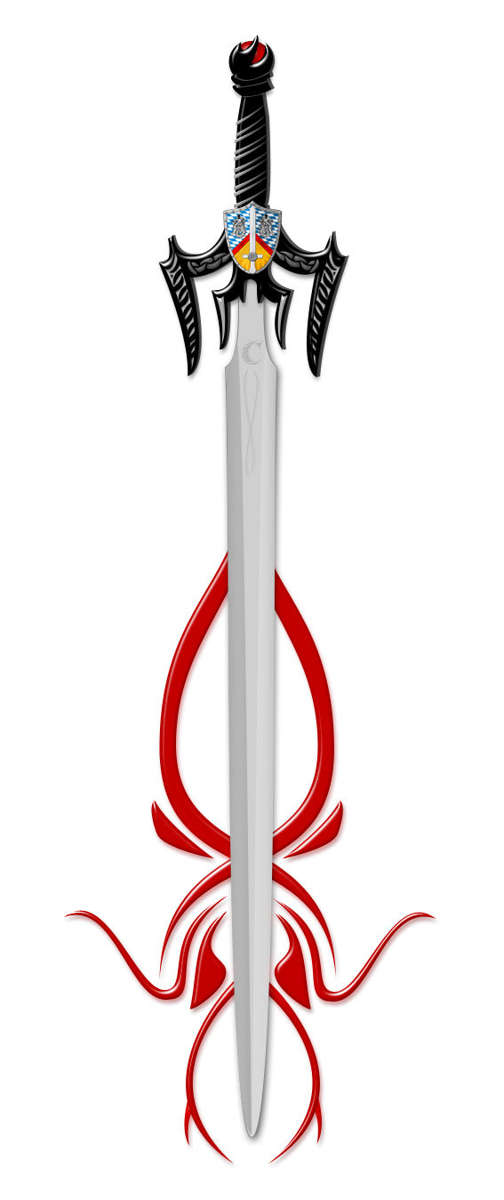 Picture Of Sword With Red Dragon